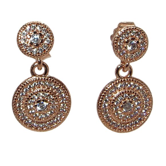 Pandora Radiant Elegance SHINE and Clear CZ Dangle Earrings 280886CZ - Picture 2 of 8